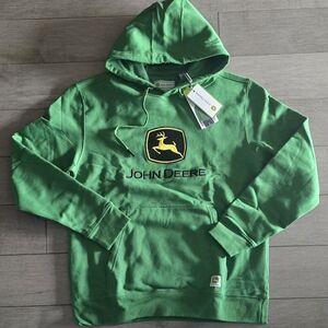 Official John Deere Men's Fleece Embroidered Hoodie Size Small